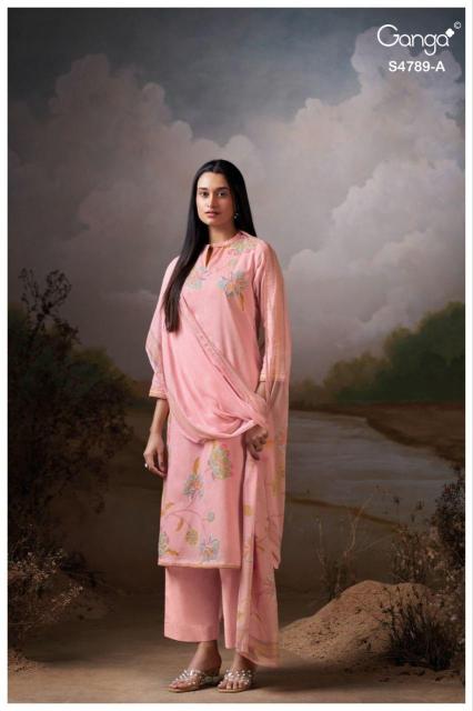 Ganga dovinia 4789 rajasthani dress material wholesale online shopping
